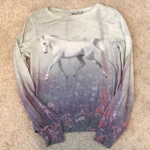 Wildfox GARDEN TROT Horse Jumper Sweater XS